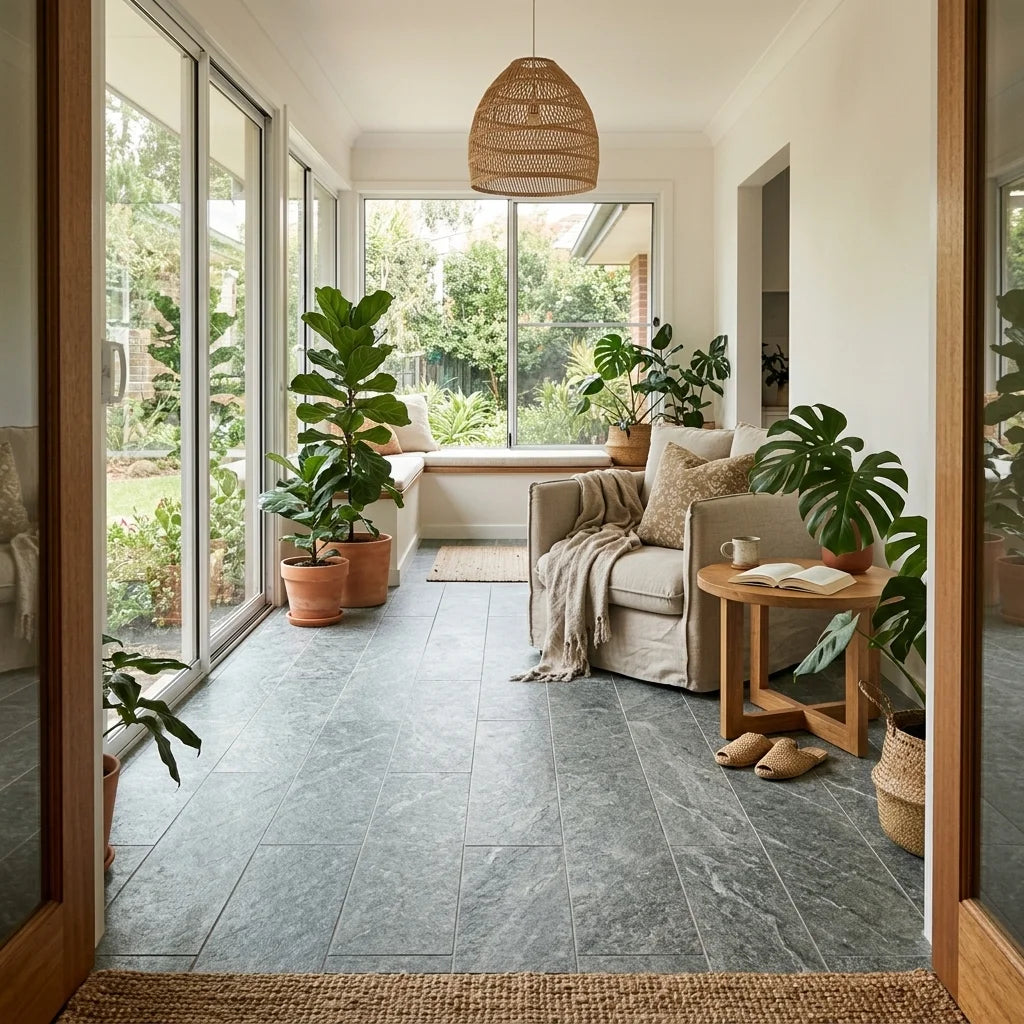 BTSS19 600X150 SAGE DIAMOND STONE — sunroom / garden room