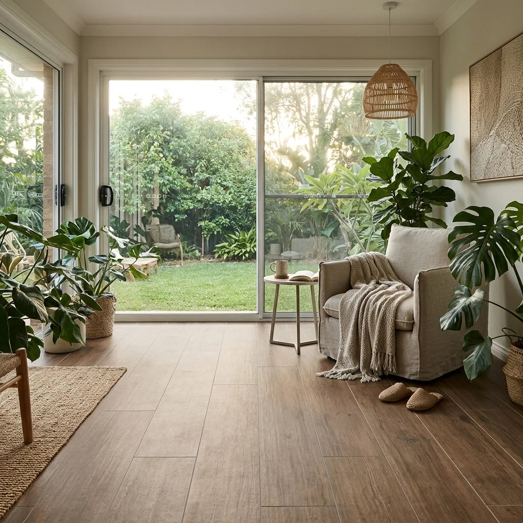 BT564 FOREST MOCHA 1200X200 MATT — sunroom / garden room
