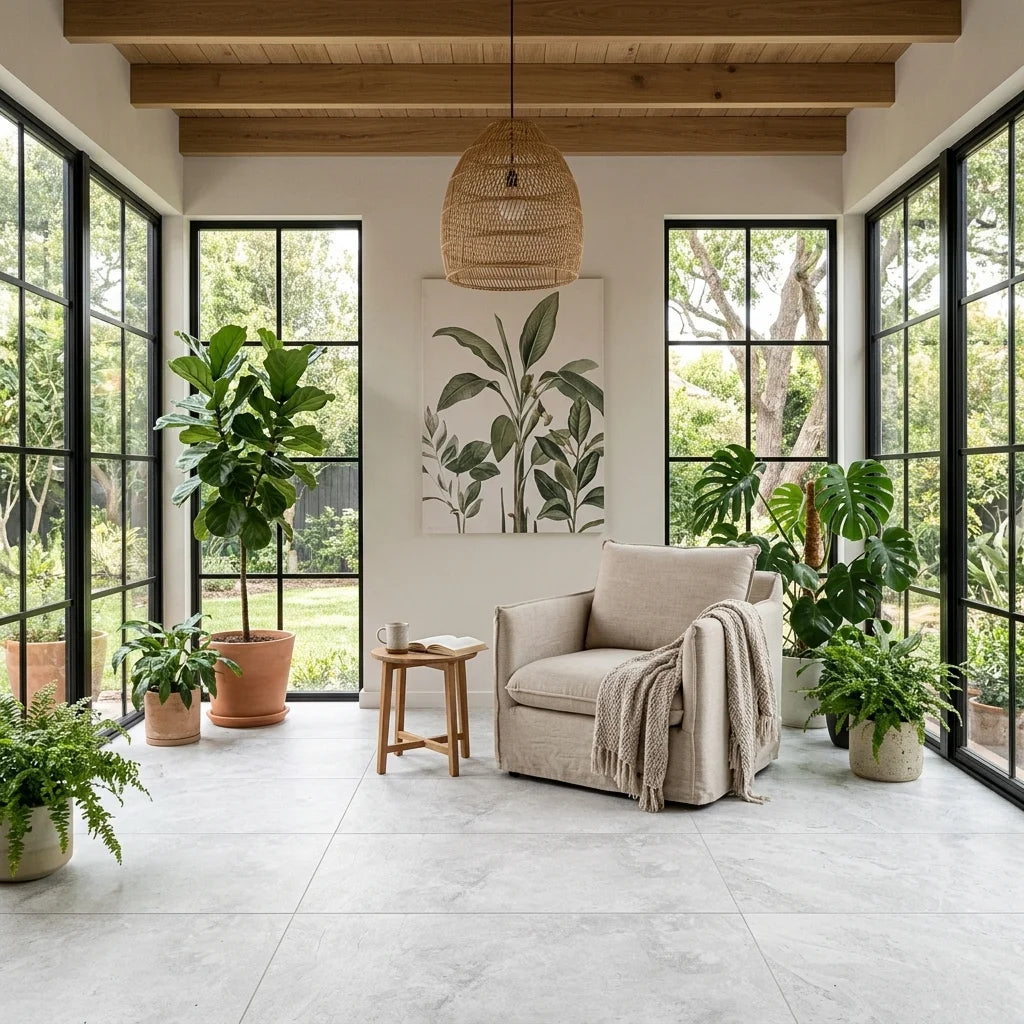BT4040 TUNDRA WHITE 600X1200 SMOOTH GRIP — sunroom / garden room