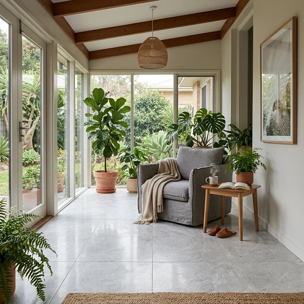 BT1118 ARMANI SMOKEY 600X600 POLISHED — sunroom / garden room