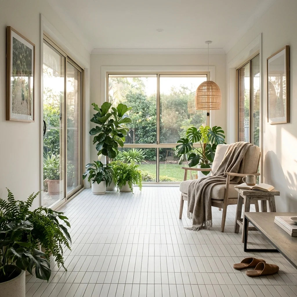 BHCV153 Bar white MATT 32.5*145 — sunroom / garden room