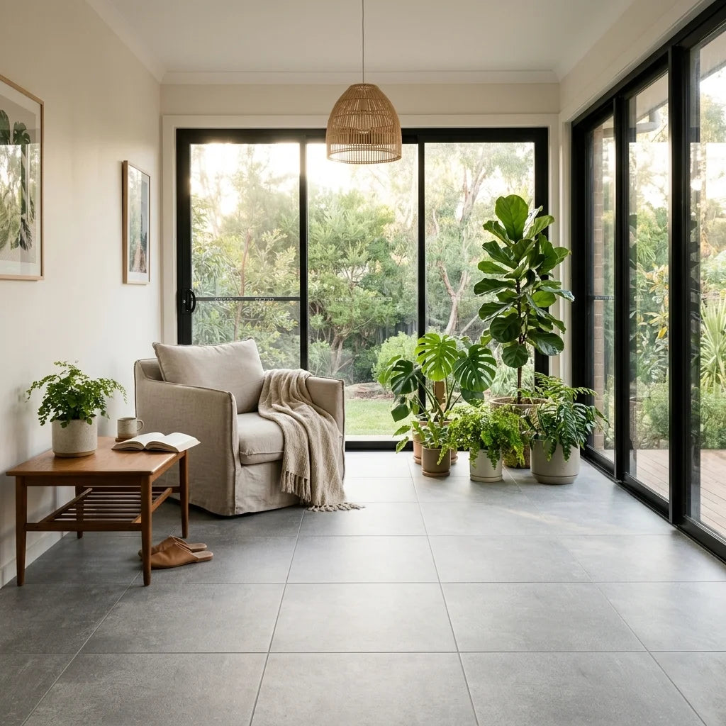 BT617 BETA GREY 600X600 MATT — sunroom / garden room