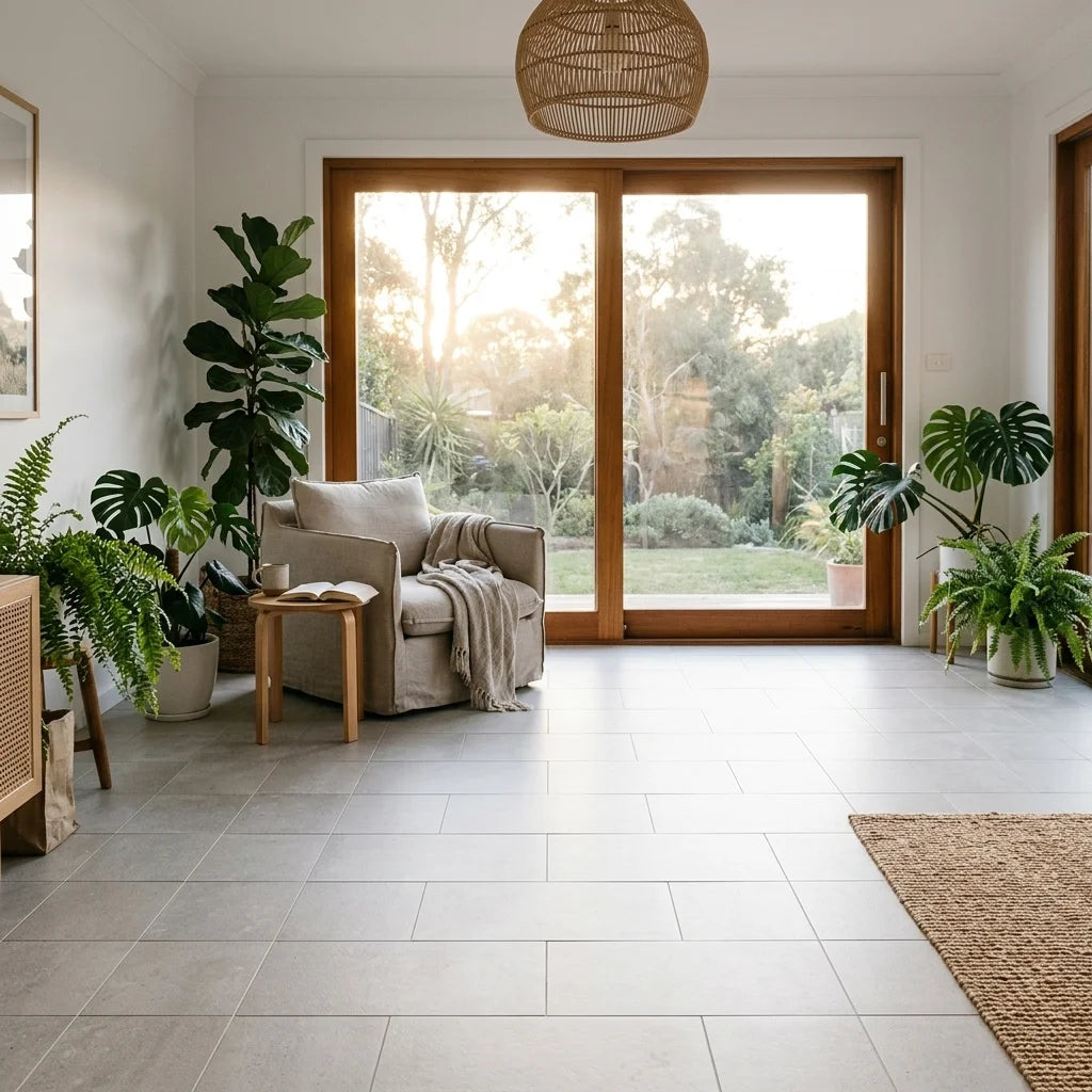 BT431-3 EARTH LIGHT GREY 300X600 MATT — sunroom / garden room