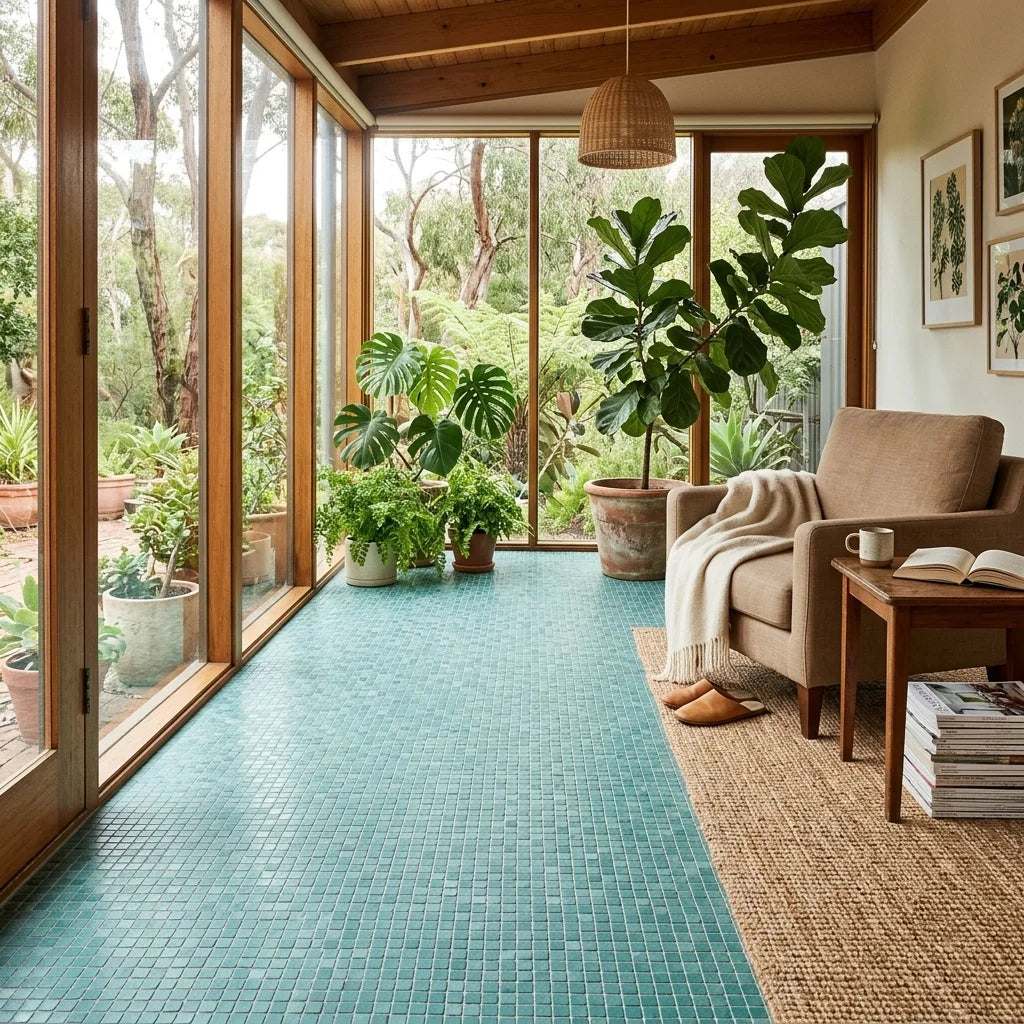 BT671 CLARA TEAL MATT — sunroom / garden room