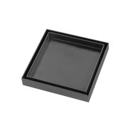 Gun Metal Grey Shower Grate Floor Waste Drain Smart Insert Tile 120*120mm(81.3mm Outlet)