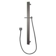 Square Gun Metal Grey Sliding Shower Rail without handheld Shower (PVC Hose)