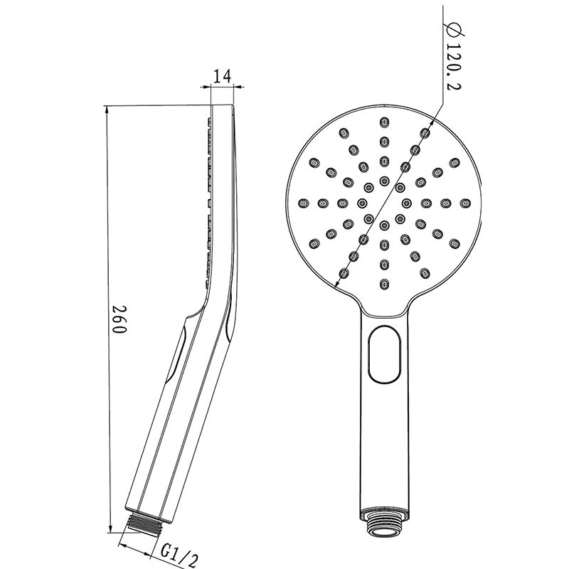 Norico Pentro Round 3 Functions Brushed Nickel Hand Shower Spray