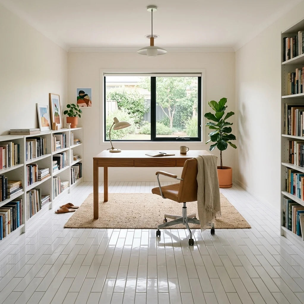BT682 CLARA WHITE GLOSS — study / home office
