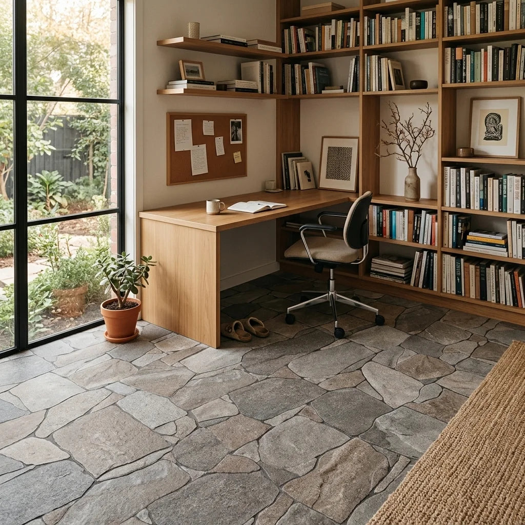 BT3424 VULCANO GRIS 3D TILE — study / home office