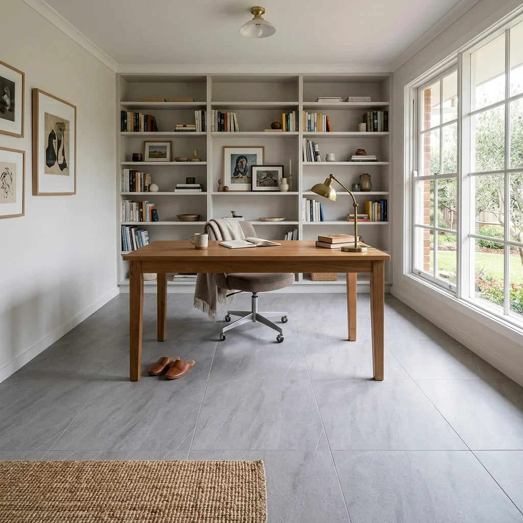 BT574 STONE M GREY 600X600 POLISHED — study / home office