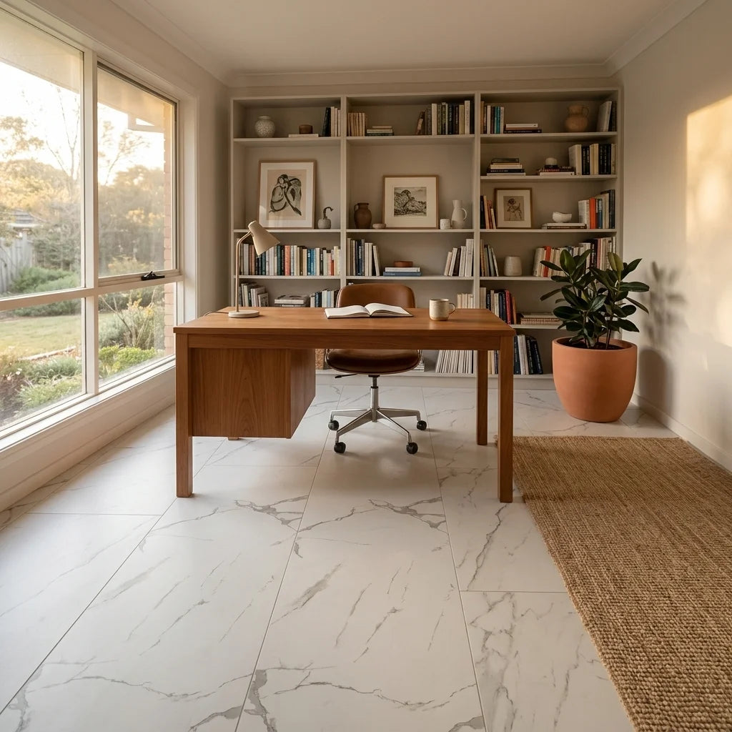 BT805 WHITE HIMALAYA 1200X600 POLISHED — study / home office