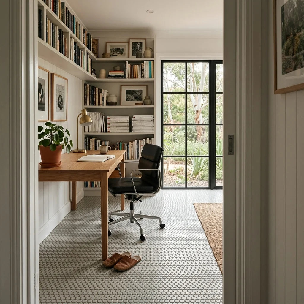 BT1162 ANTIQUE GREY DOTS 285*307 POLISHED — study / home office