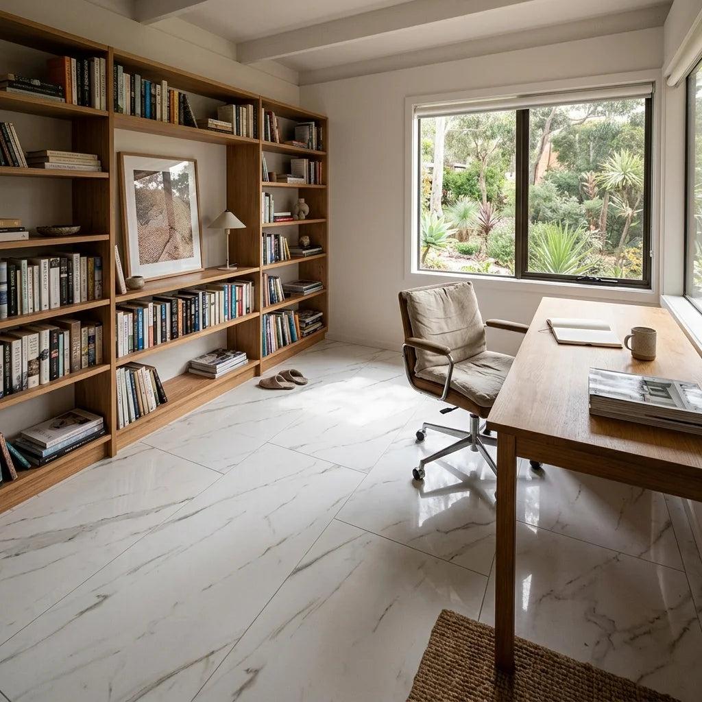BT4013 GIRGIO PERLA MARBLE 1200X600 POLISHED — study / home office