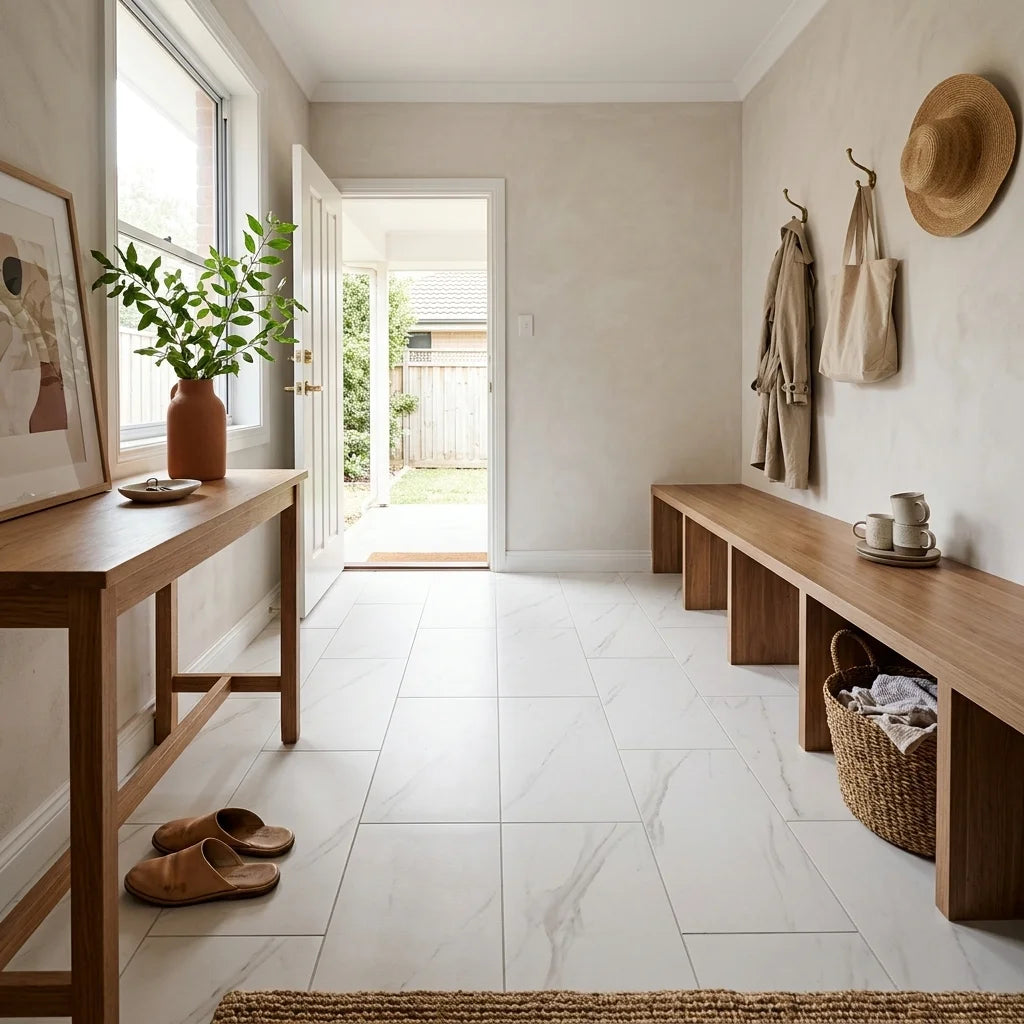 BT440-3 EARTH CARRARRA MATT 300X600 MATT — mudroom / laundry
