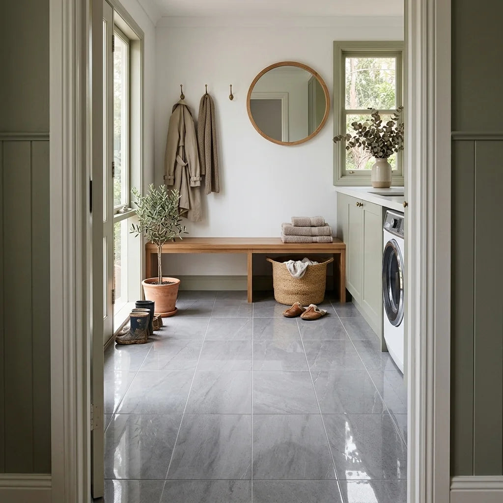 BT574-3 STONE M GREY 300X600 POLISHED — mudroom / laundry