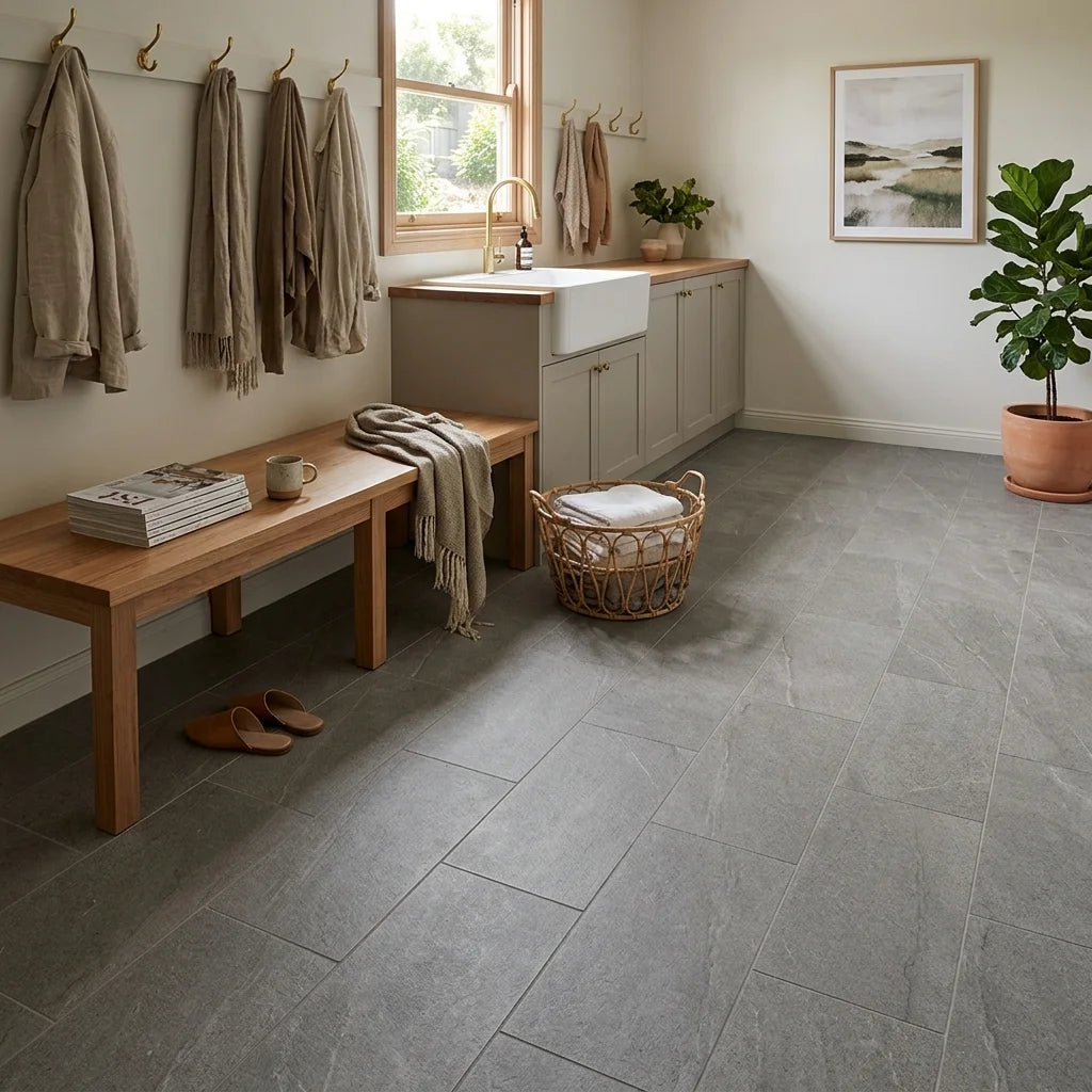 BHCV90 PARIS DARK GREY 600X600 MATT — mudroom / laundry