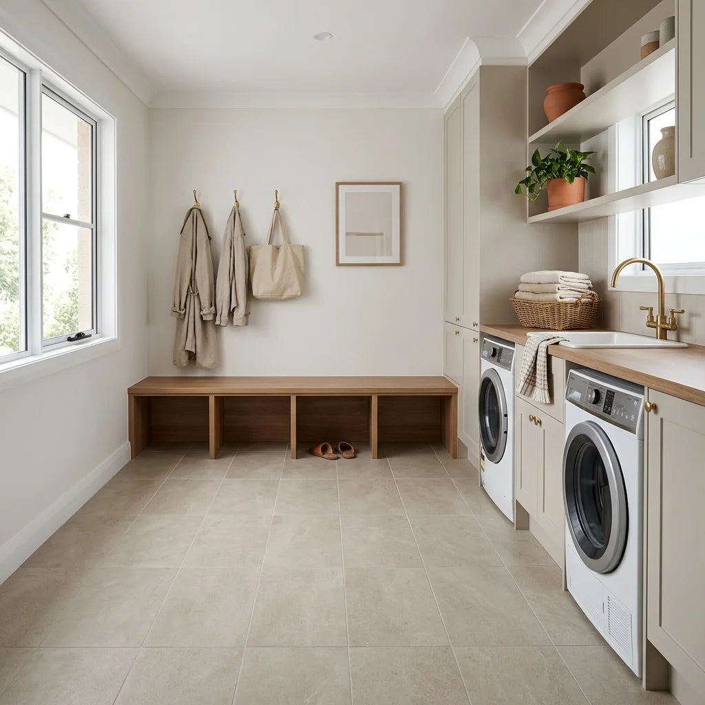 BT616 BETA BEIGE 600X600 MATT — mudroom / laundry
