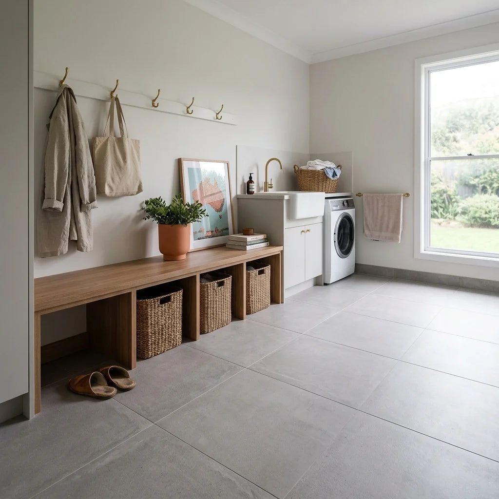 BT3371 ARTICO TORTORO 600X600 LAPPATO — mudroom / laundry