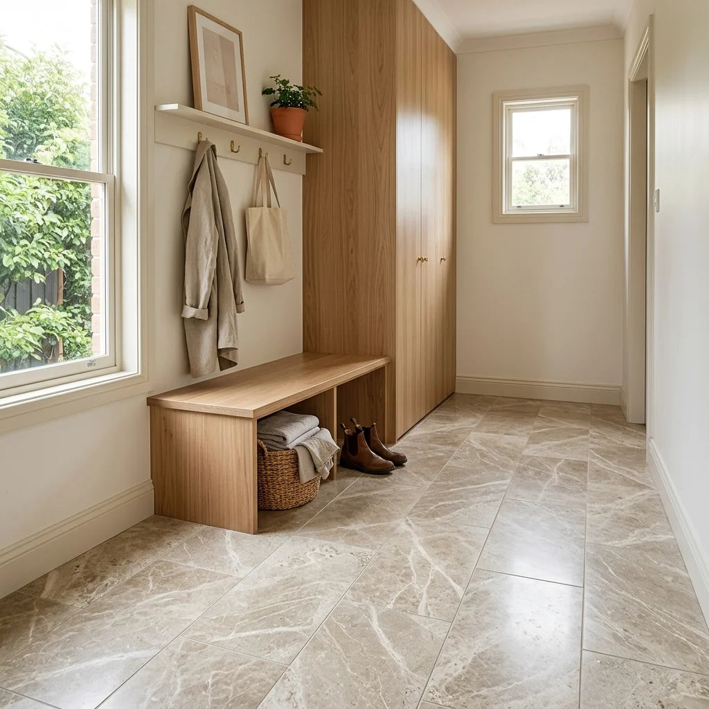 BT1186 ARMANI CARAMEL 300X600 POLISHED — mudroom / laundry