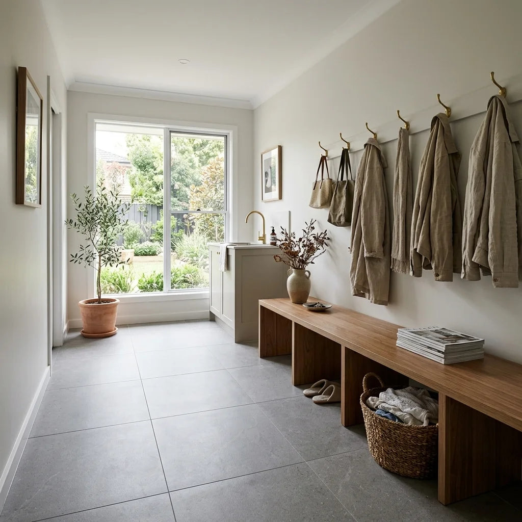 BHCV93 BERLINE GREY 600X600 LAPPATO — mudroom / laundry