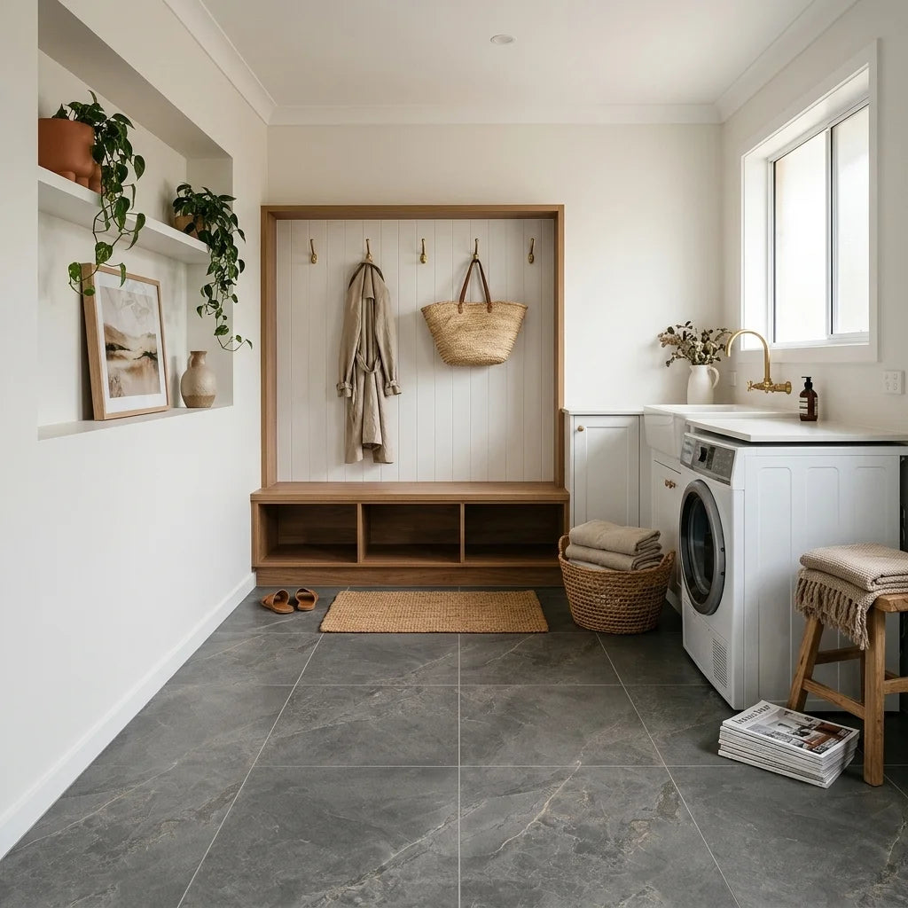 BHF321 IMPERIAL STONE DARK MATT 600X600 — mudroom / laundry