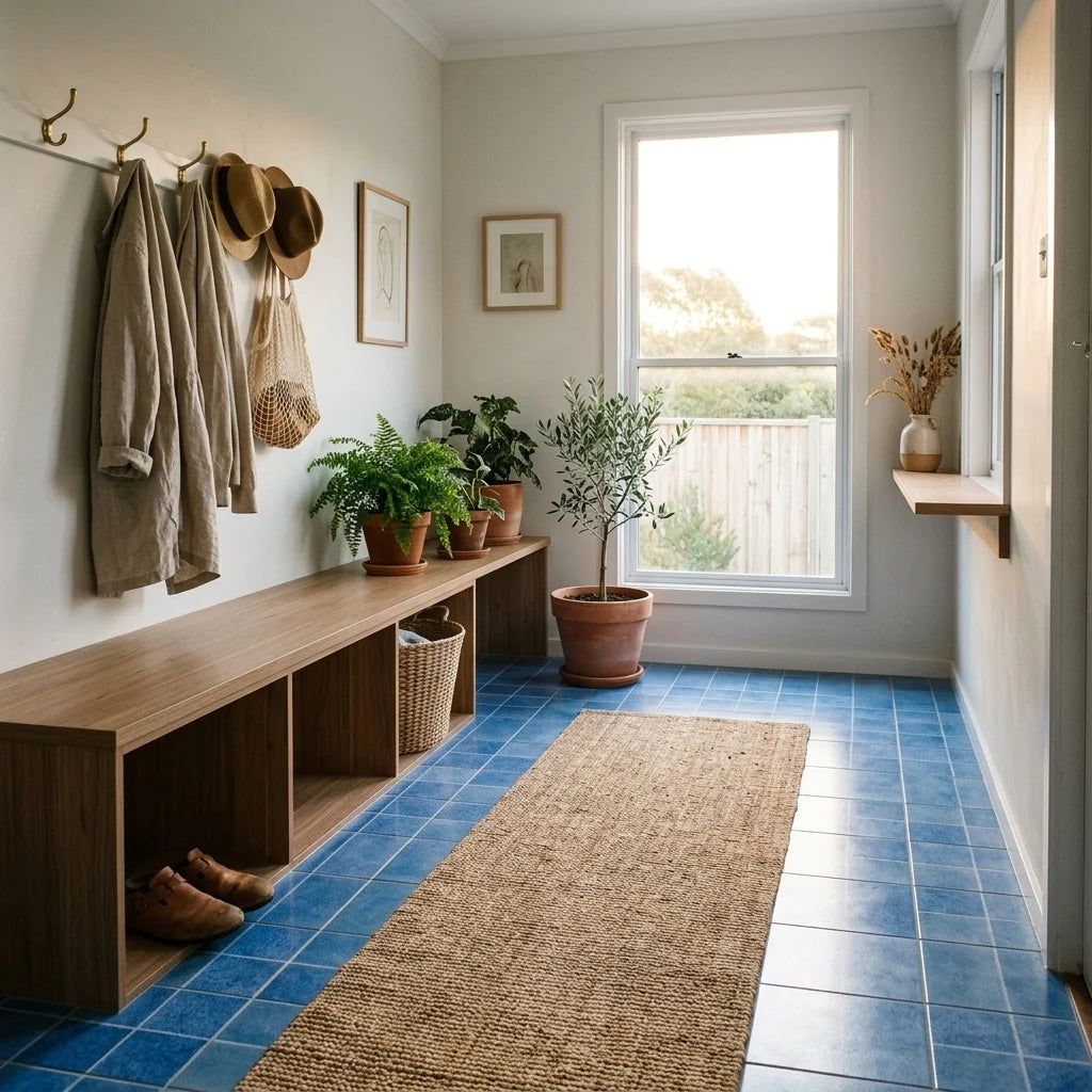 BHCS75 2.5X2.5 TETRA SPIRIT LIGHT BLUE MIX — mudroom / laundry