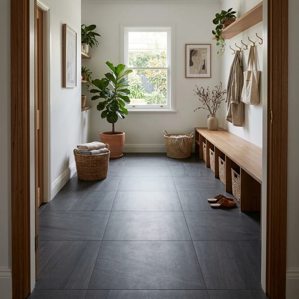 BT3361 MINERAL ANTRACITA 600X600 LAPPATO — mudroom / laundry