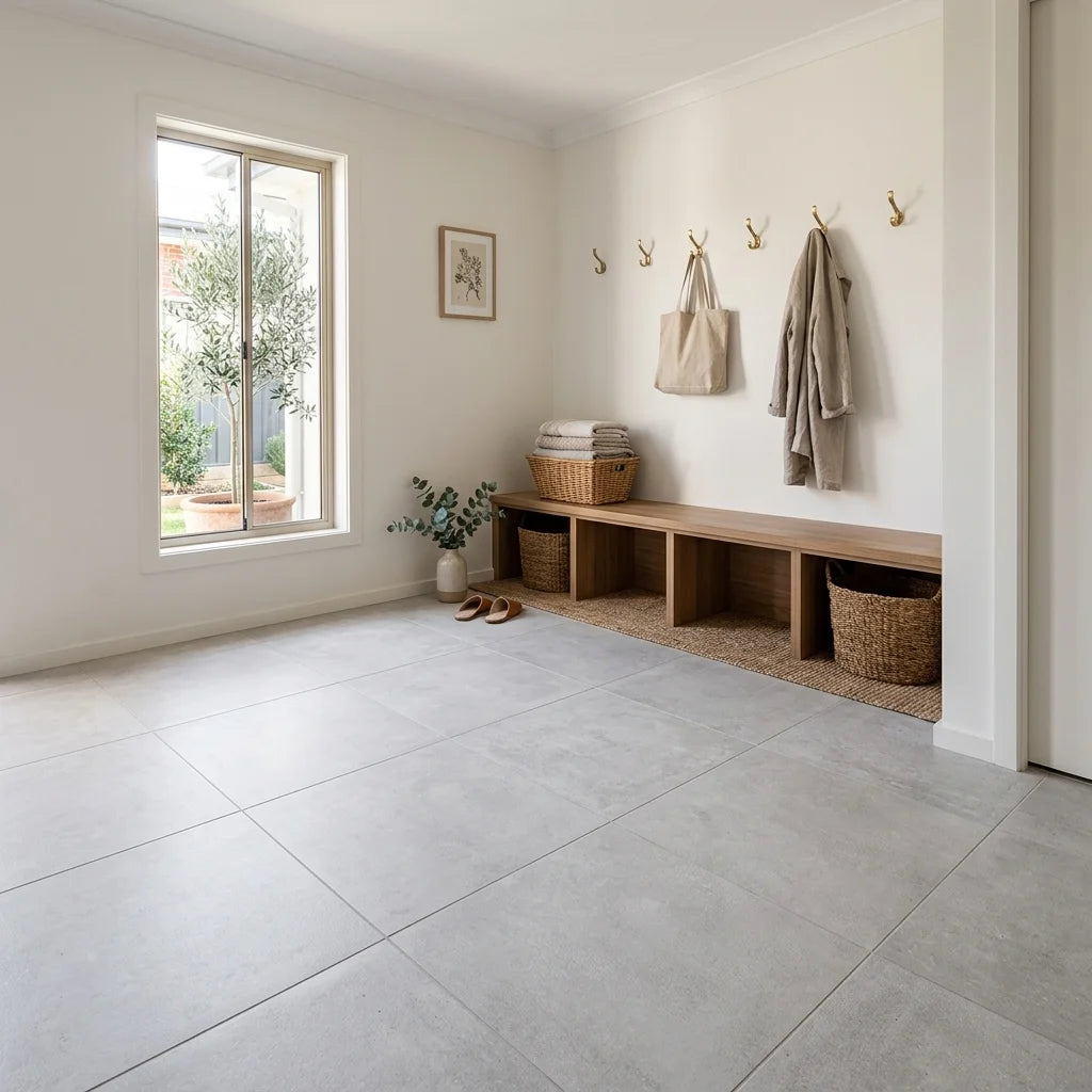 BHCV101 NINA ASH 600X600 MATT — mudroom / laundry