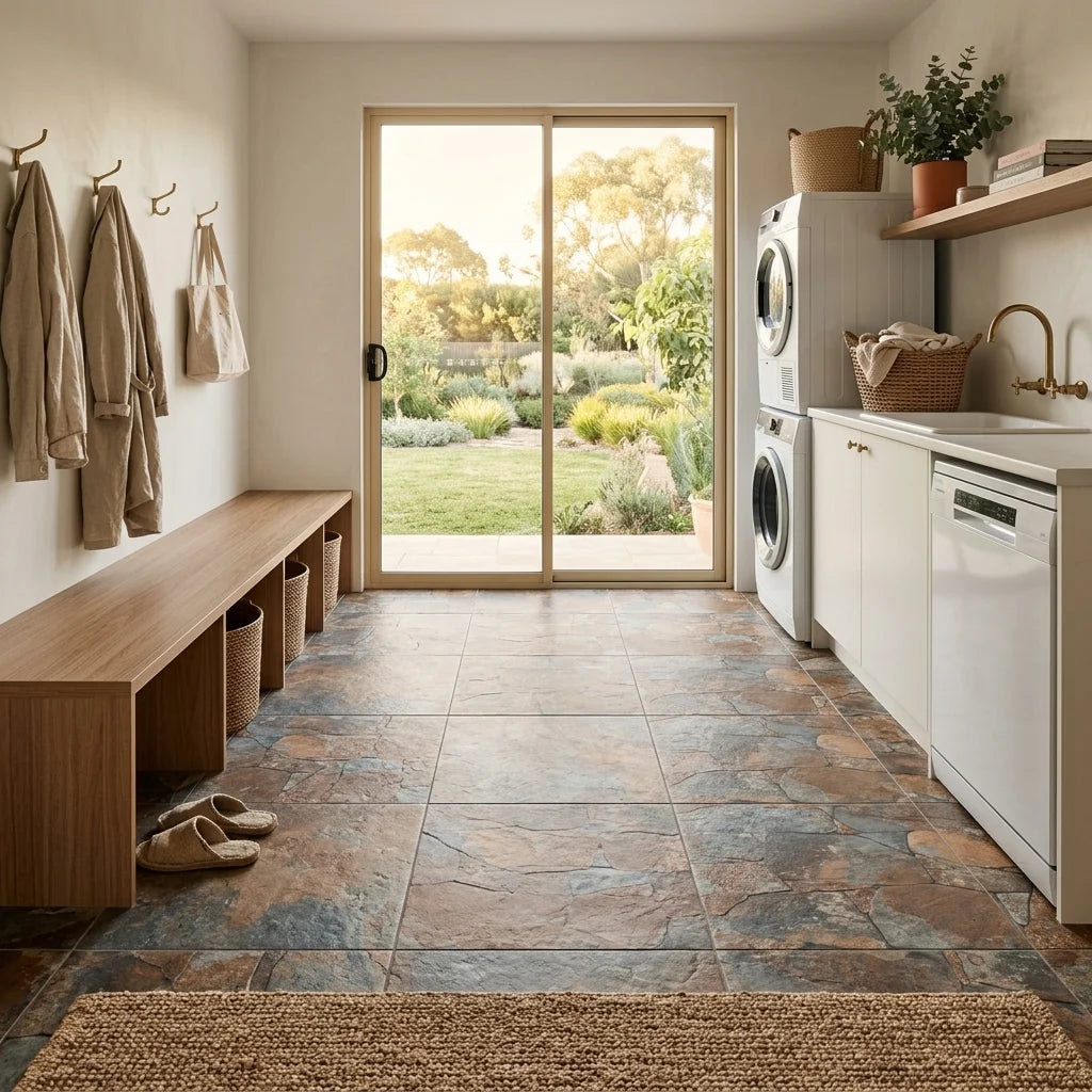 BT3422 VULCANO OXIDO 3D TILE — mudroom / laundry