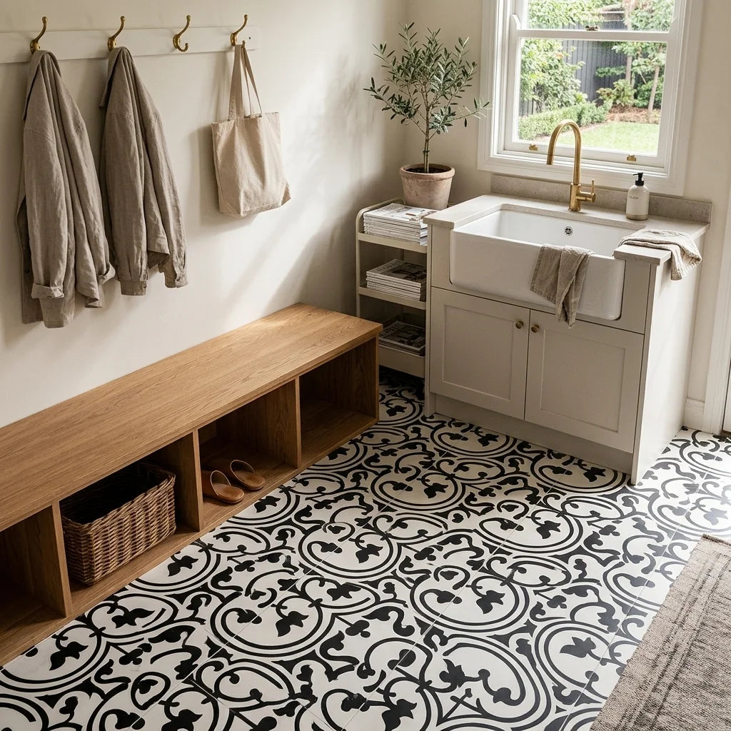 BT3305 RICHMOND HIGHETT 200X200 MATT — mudroom / laundry