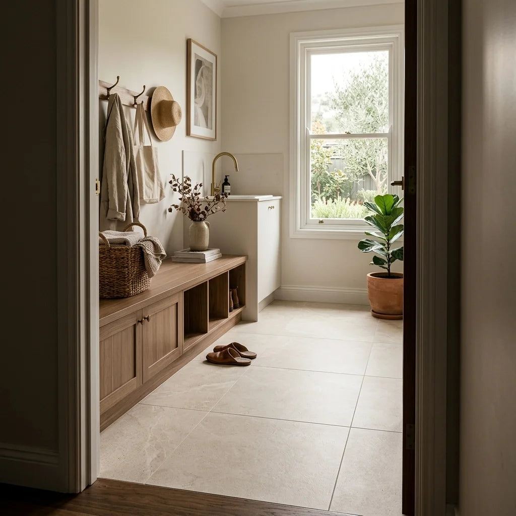 BHCV28 EASY SAND 600X600 LAPPATO — mudroom / laundry