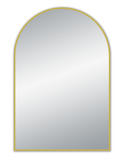 UNI-BRUSHED GOLD ARCH FRAMED MIRROR 600X900MM