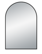 UNI-MATTE BLACK ARCH FRAMED MIRROR 600X900MM