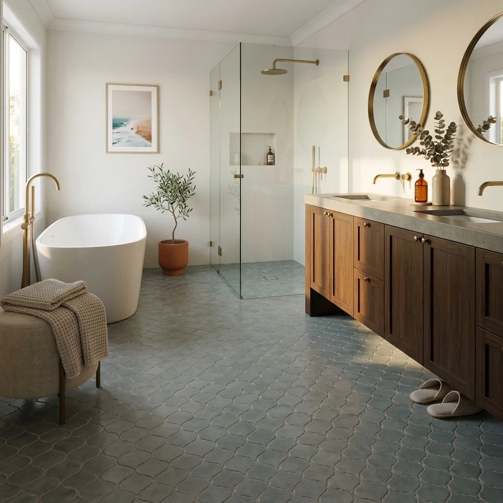 Morroccan bubble zinc — ensuite bathroom