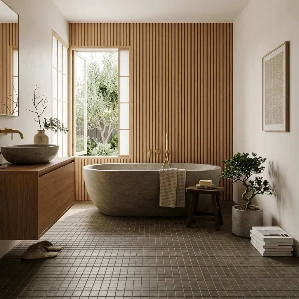 Mv. Bronze . Lap — Japanese-inspired ensuite