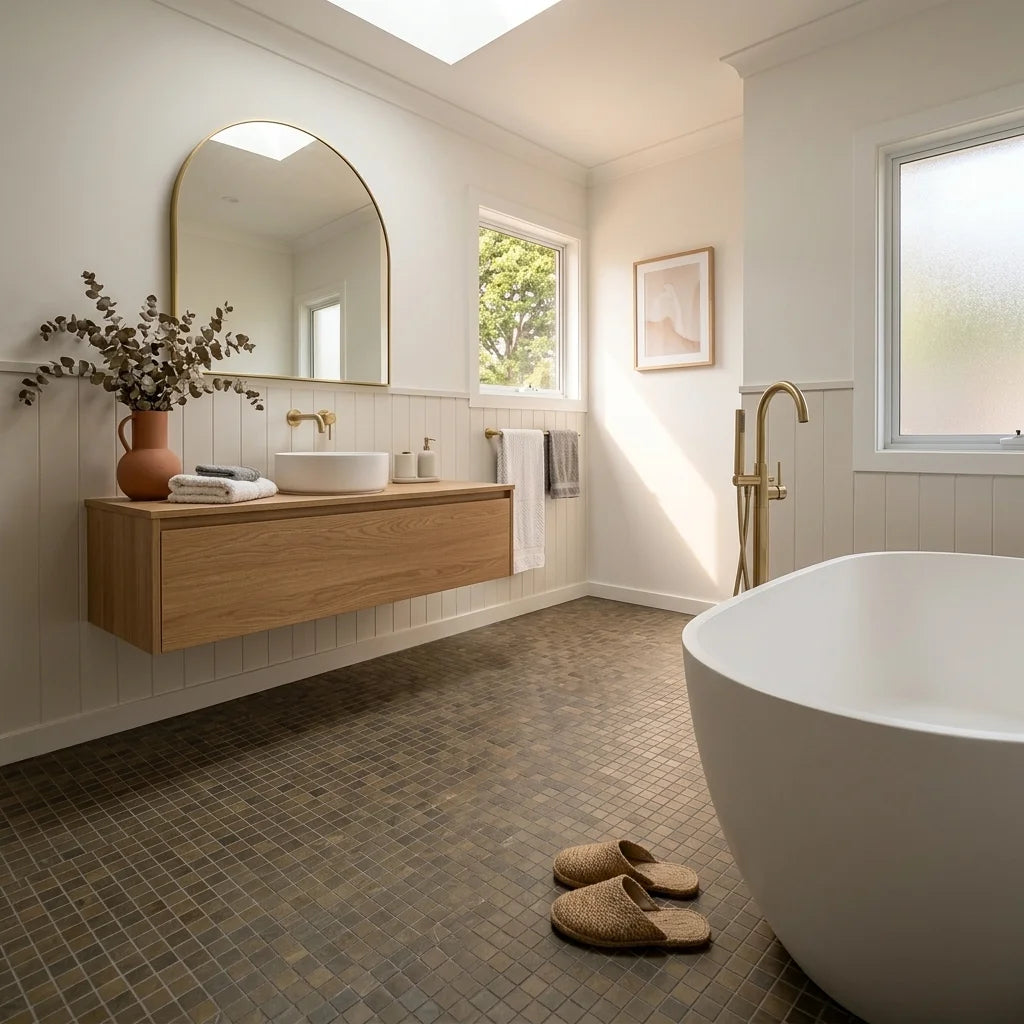 Mv. Bronze . Lap — main bathroom