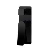 RUSHY Square Black Wall Mixer With Diverter