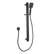 Norico Bellino Matte Black Square Handheld Shower Rail Set