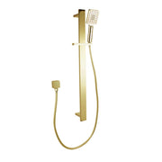 Norico Bellino Brushed Yellow Gold Square Handheld Shower Rail Set