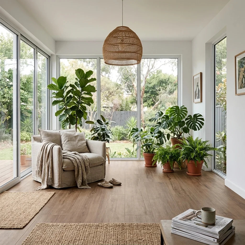 BT563 FOREST OAK 200x1200 MATT — garden room / sunroom