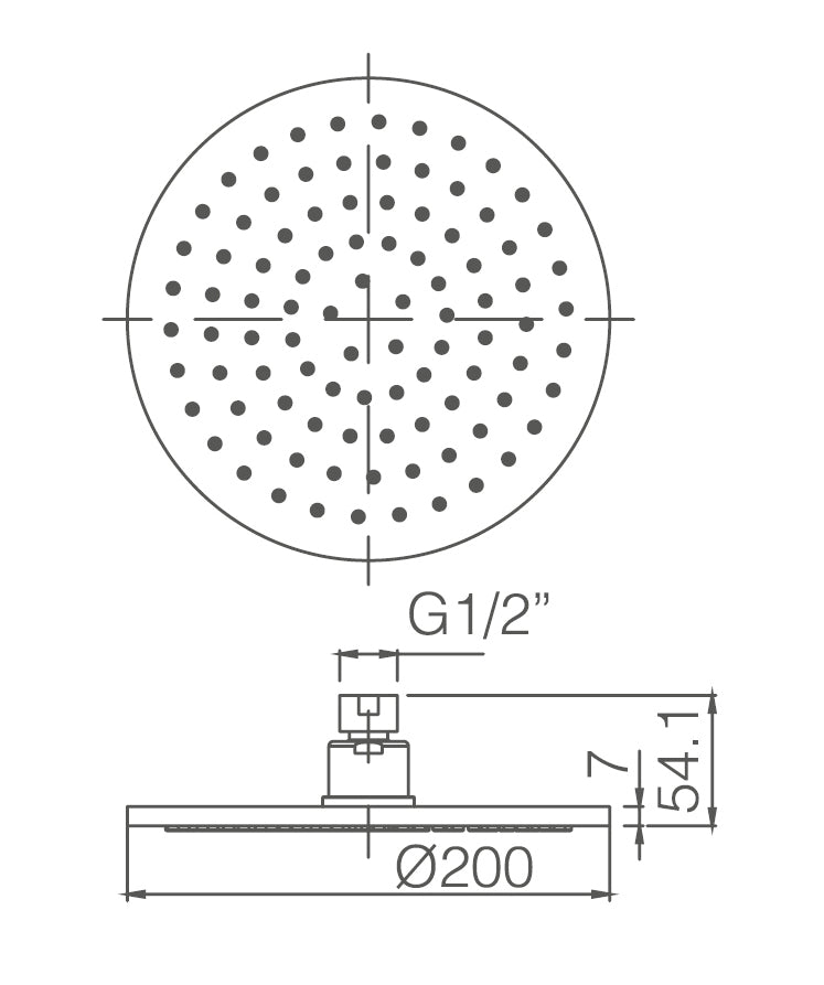 TE271 - Shower Head Brushed Brass Finish