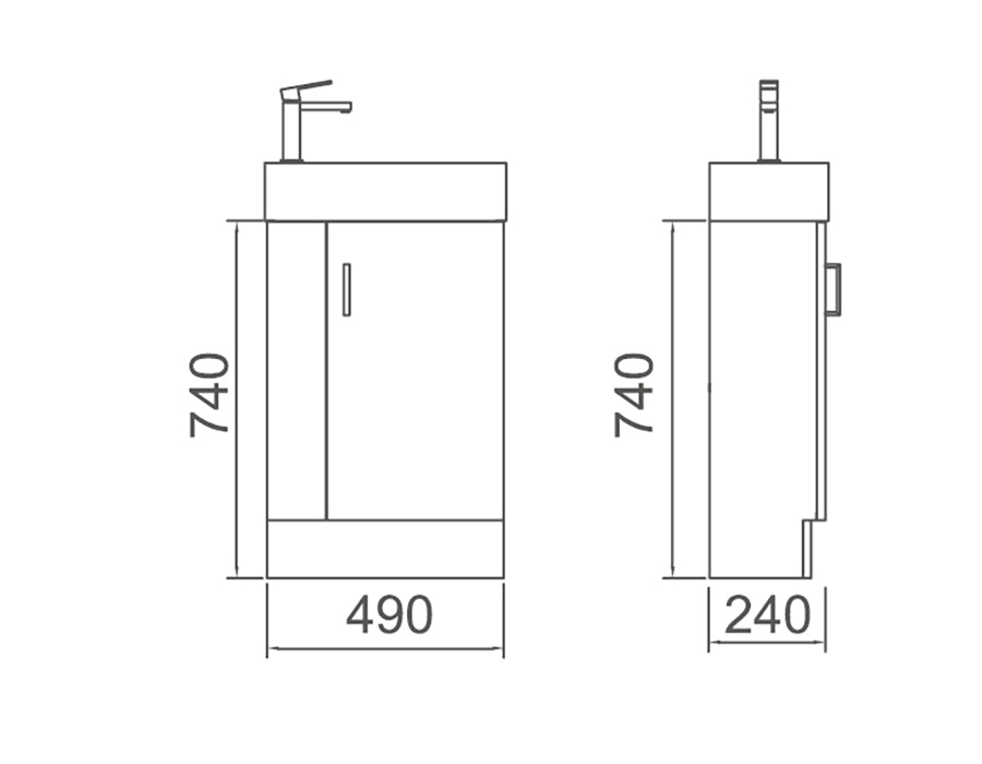 TE551 - 500 Free Standing Vanity