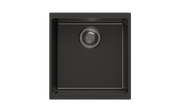 430 x 460 x 200mm Carysil Enigma 100M Single Bowl Granite Kitchen/Laundry Sink Top/Flush/Under Mount