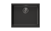 530 x 460 x 200mm Carysil Enigma 100S Single Bowl Granite Kitchen/Laundry Sink Top/Flush/Under Mount