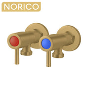 Cavallo Brushed Yellow Gold G 3/4" Washing Machine Taps SET