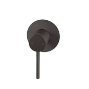 Norico Pentro Gun Metal Grey Round Shower Mixer with 65mm Thin Plate