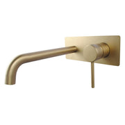 Norico Pentro Brushed Yellow Gold Wall Mixer With Round Spout