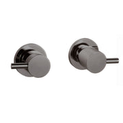 Norico Pentro Gun Metal Grey Round Shower Taps Set
